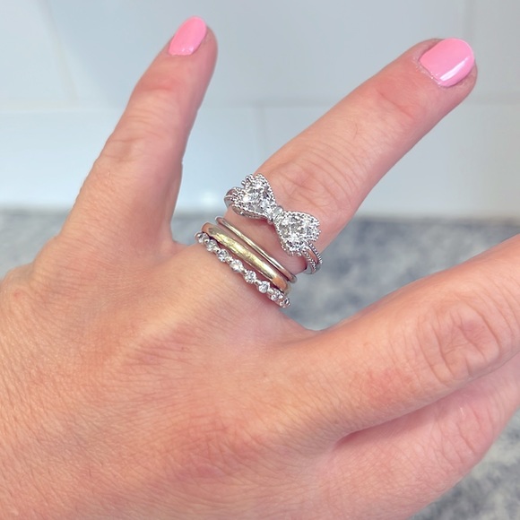 NWT Genuine💍Mossanite Diamond Bow Rings - Picture 5 of 11